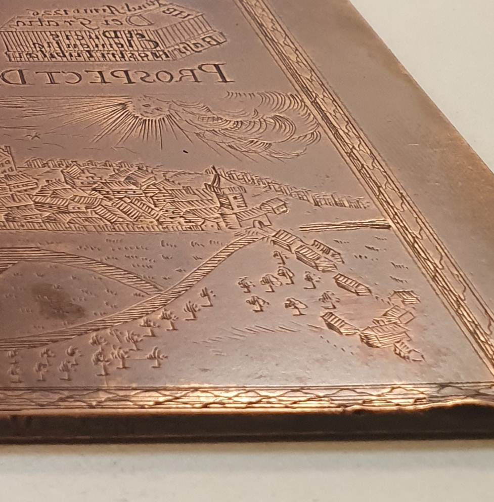 Drucken einer 300 Jahre alte Kupferplatte vom Güstrower Dom